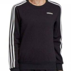 NWT Adidas 3 Stripe Crewneck Fitness Training Pullover Sweatshirt. 1305059
